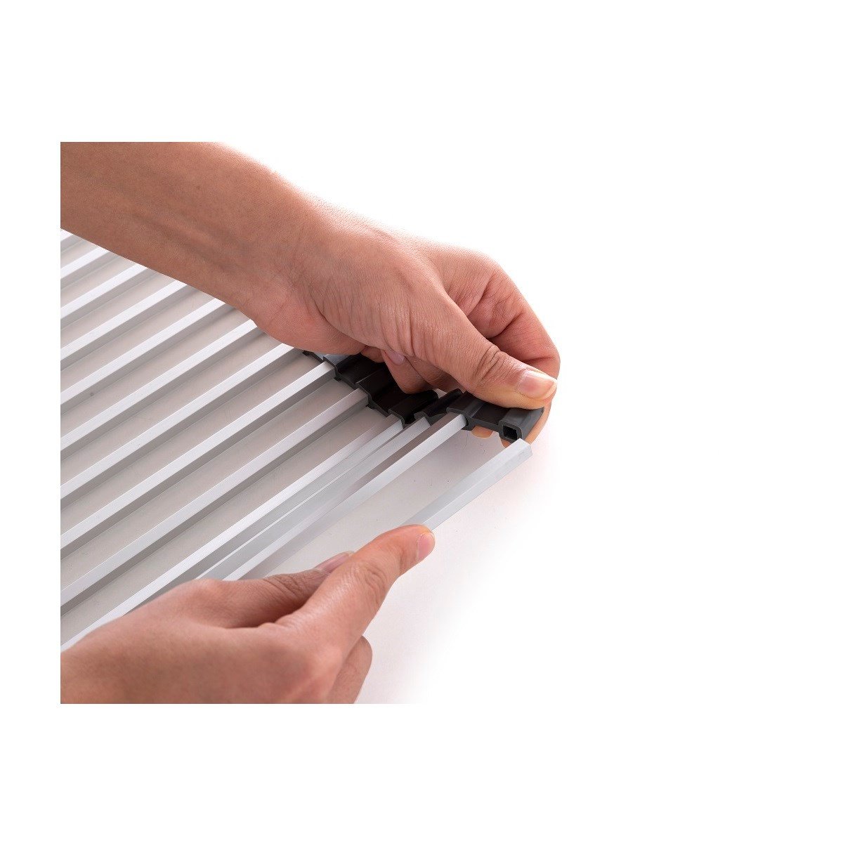 Primanova Mutfak Rafı Lavabo Üstü Katlanabilen GriBulaşıklıklarAnsan