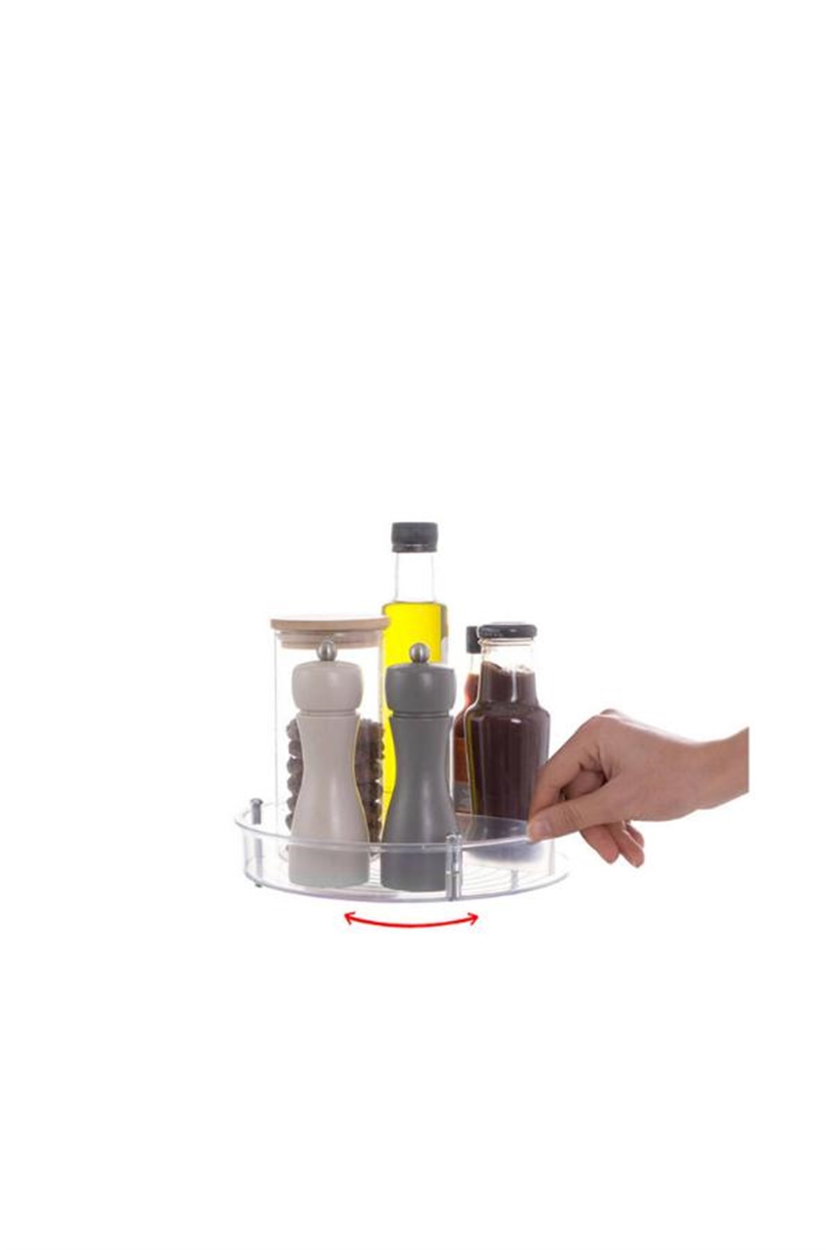 Primanova Elpida Tek Katlı Döner Raf ŞeffafDüzenleyiciler ve OrganizerlerPrimanova