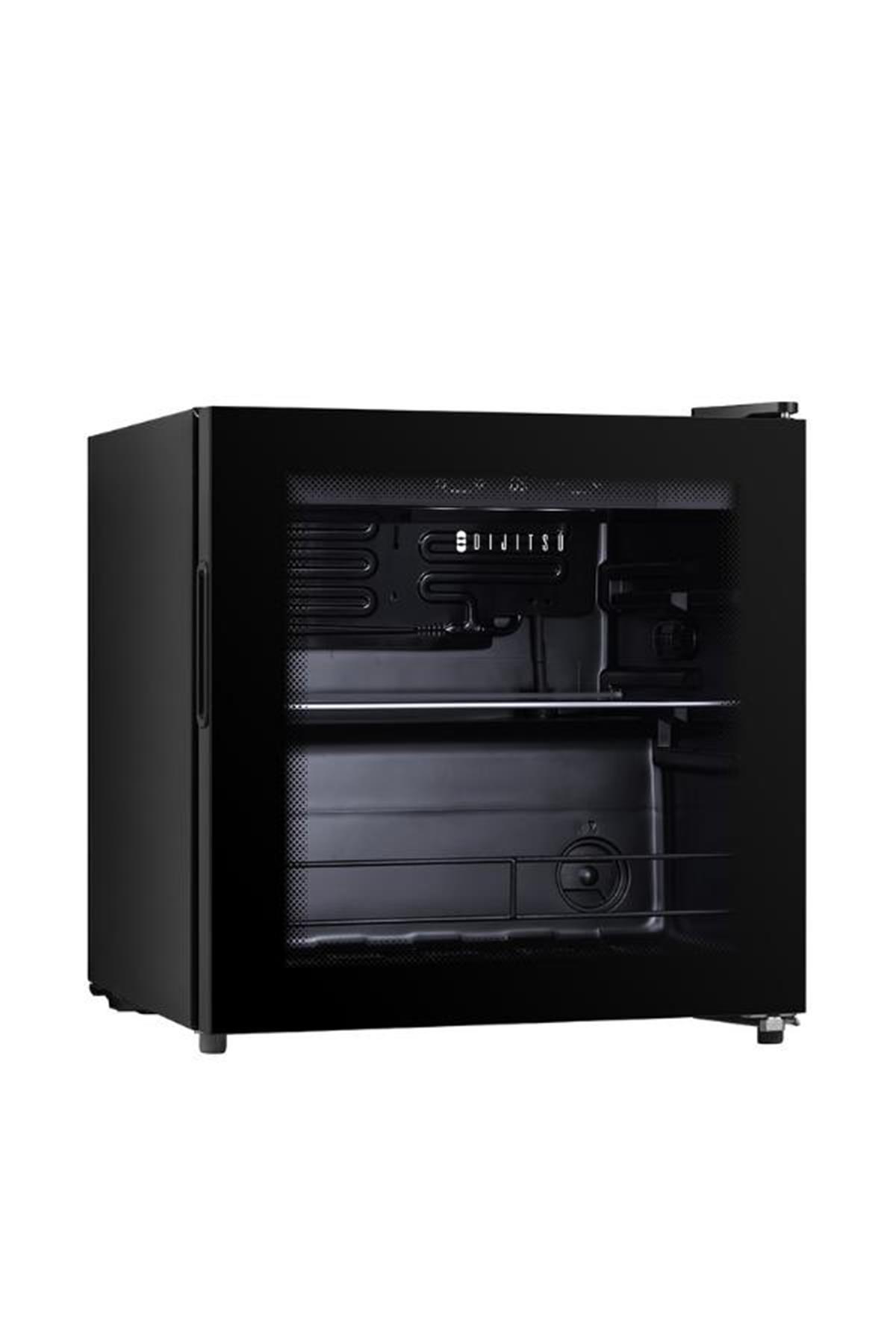 Dijitsu Otel Tipi Minibar DB-60 TEK Cam Kapak Siyah MinibarDijitsu