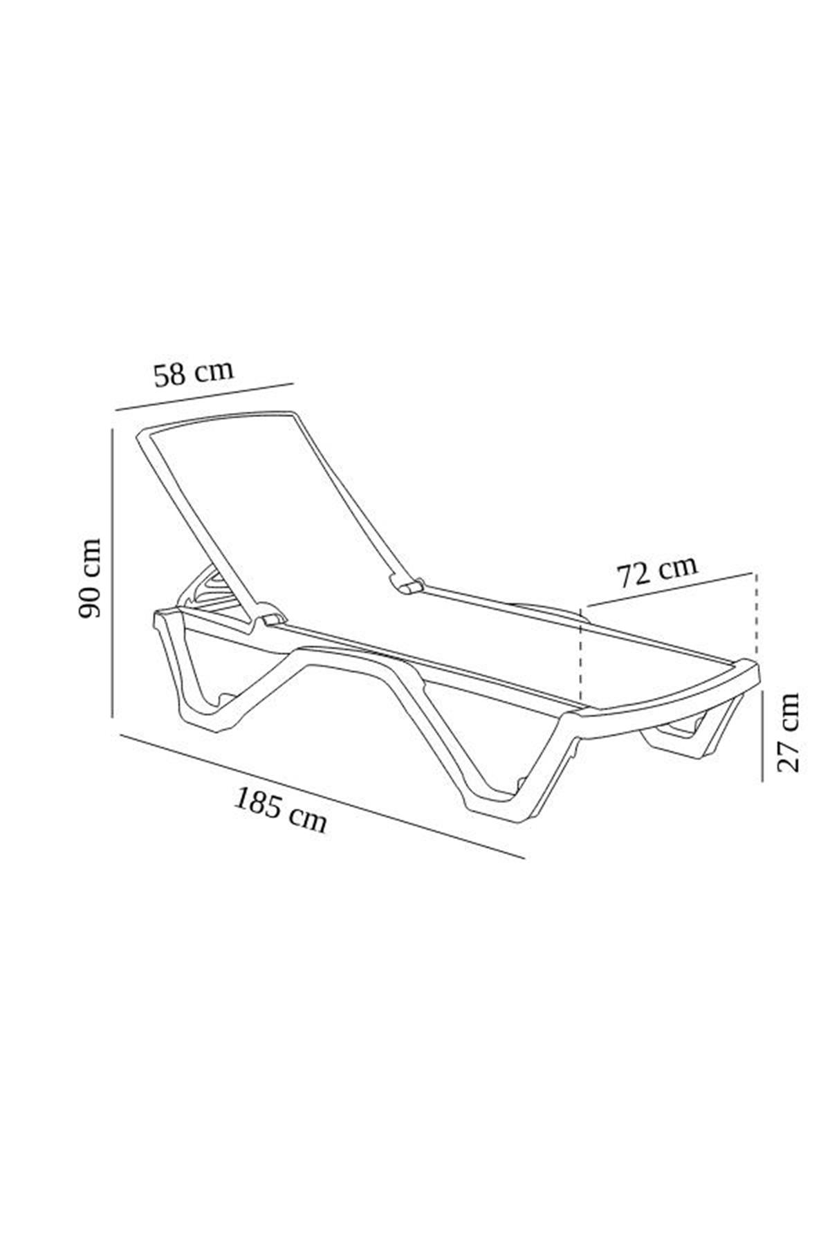 Plastik Şezlong Kolsuz Antrasit RenkliŞezlonglarBodrum Hijyen