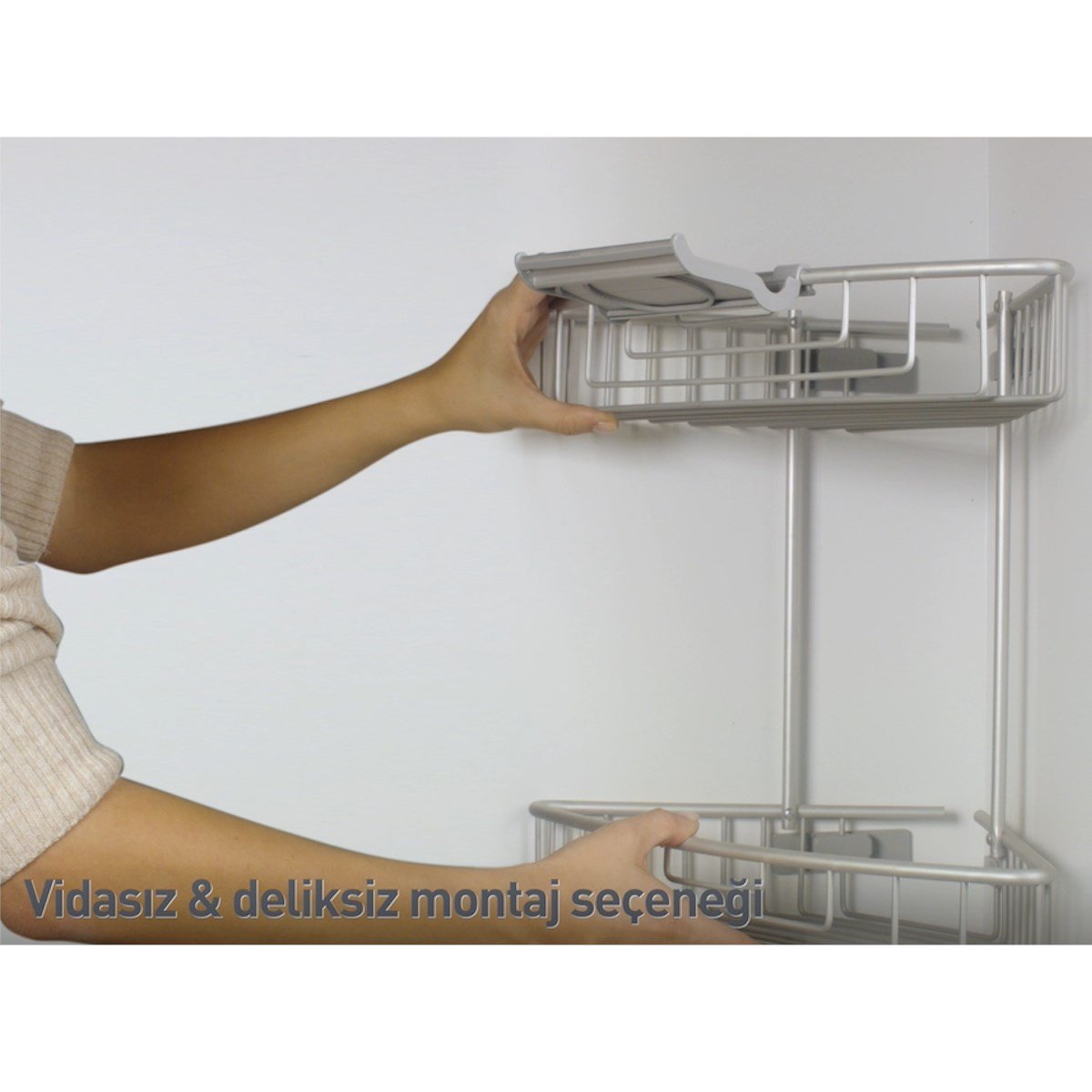 Primanova Banyo Rafı 2 li  Mat Eloksal  PalomaBanyo RafıAnsan