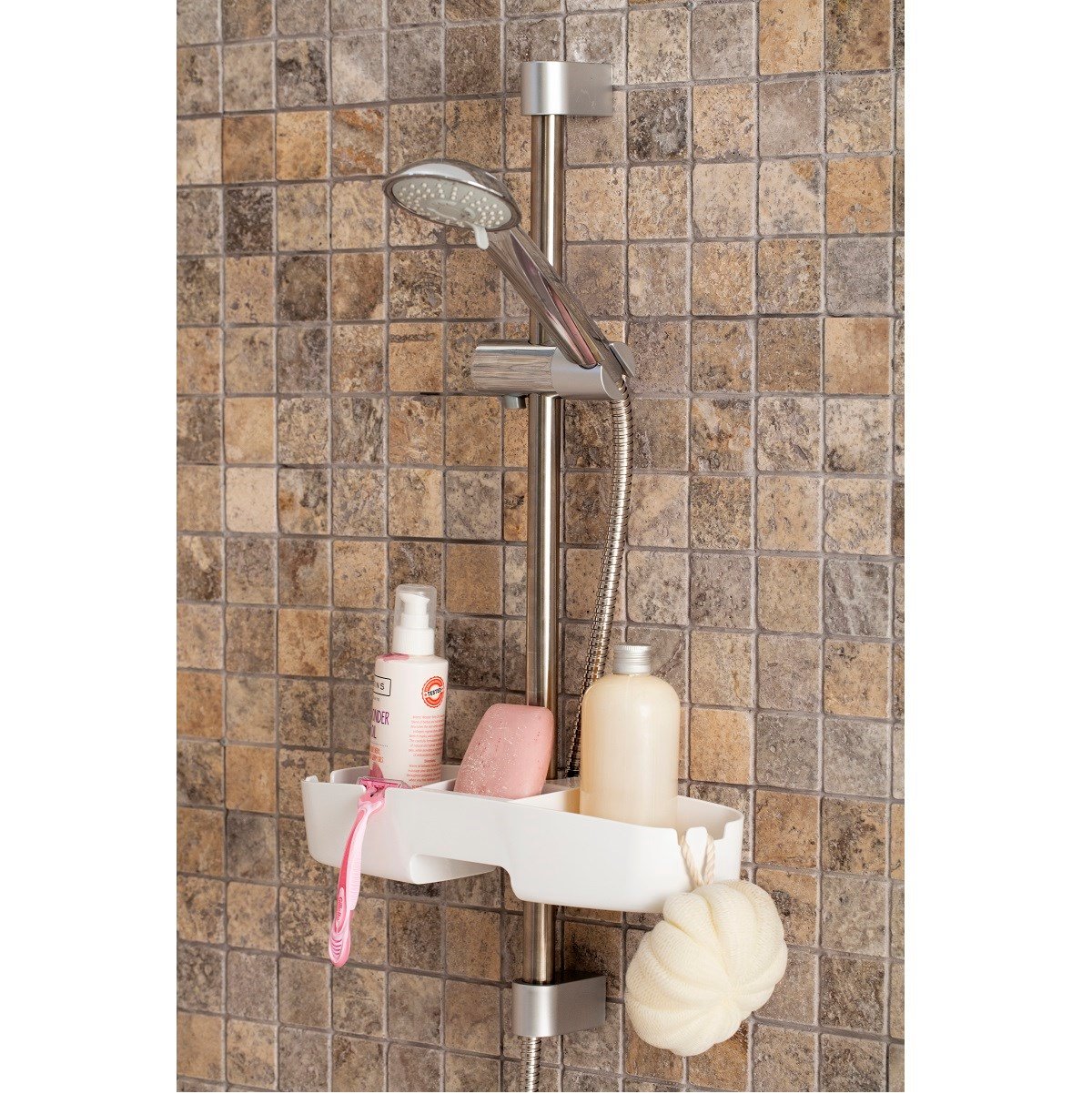 Primanova Drippy Duş Sepeti BeyazBanyo RafıAnsan