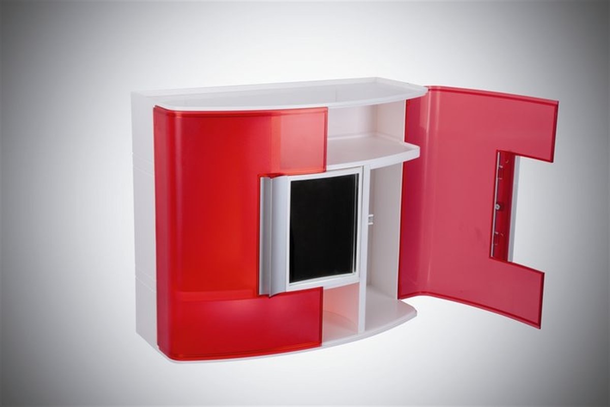 Primanova Ecza Dolabı Ayanlı Şeffaf  KırmızıBanyo&Ecza DolaplarıAnsan