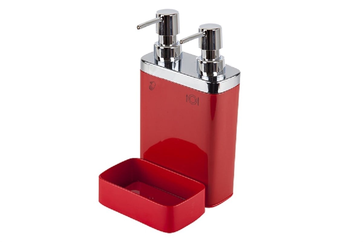 Pirimanova Viva Sıvı Sabunluk Süngerli Kırmızı 2 liSabunluklarAnsan