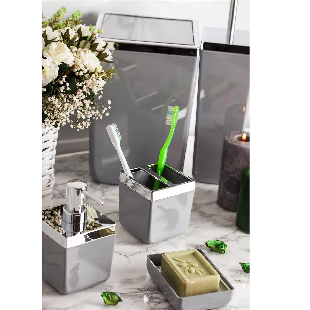 Primanova Toskana Tuvalet Fırçası GriTuvalet FırçalarıAnsan