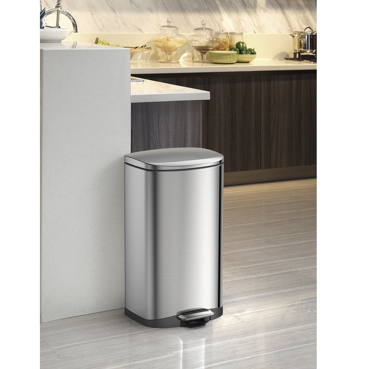 Primanova Çöp Kovası Pedallı Paslanmaz Della 35 Lİç Mekan Çöp KovalarıAnsan