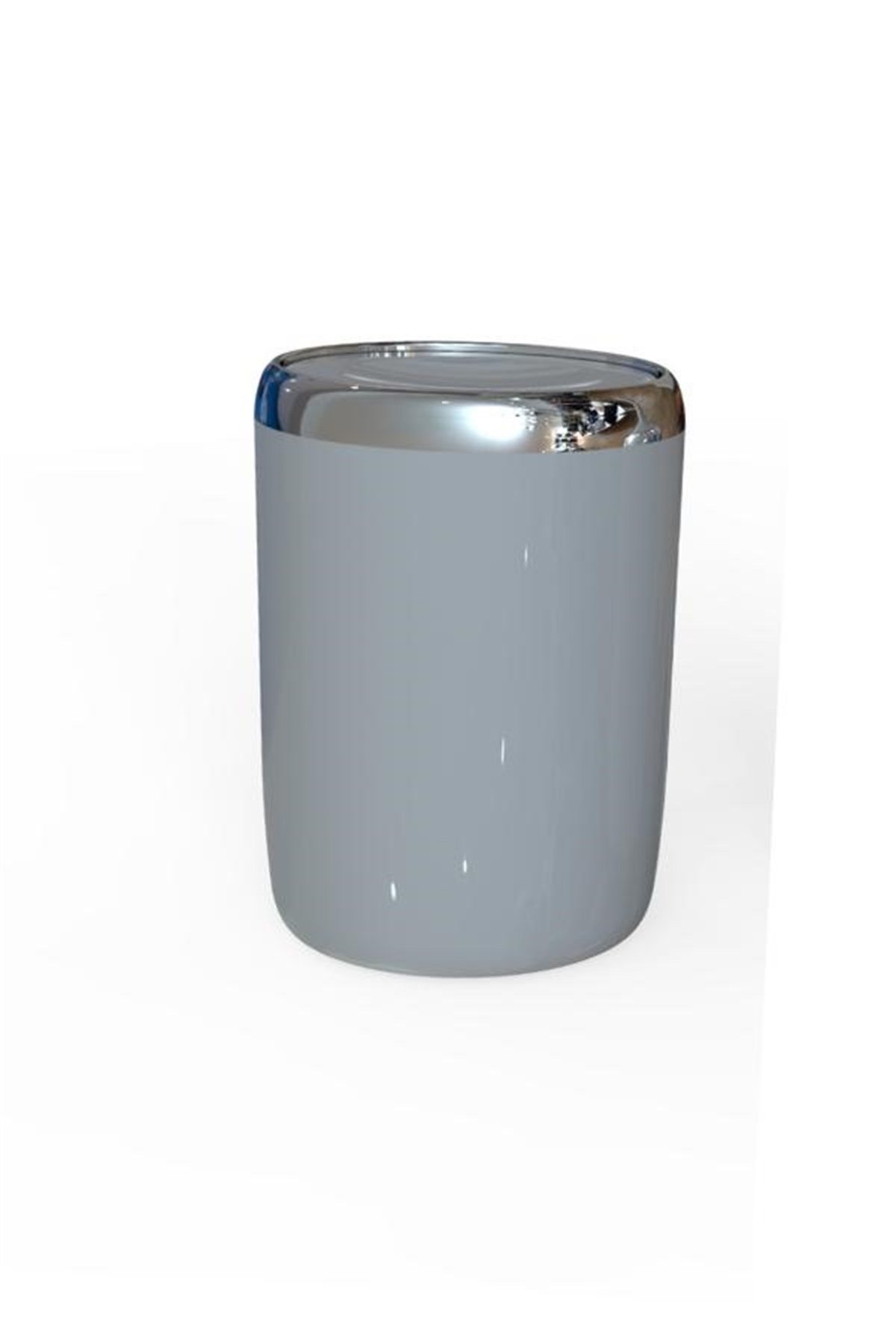 Primanova Lima Krom Dekorlu Gri 6 Litre Çöp KovasıBanyo Aksesuar Çöp KovalarıAnsan