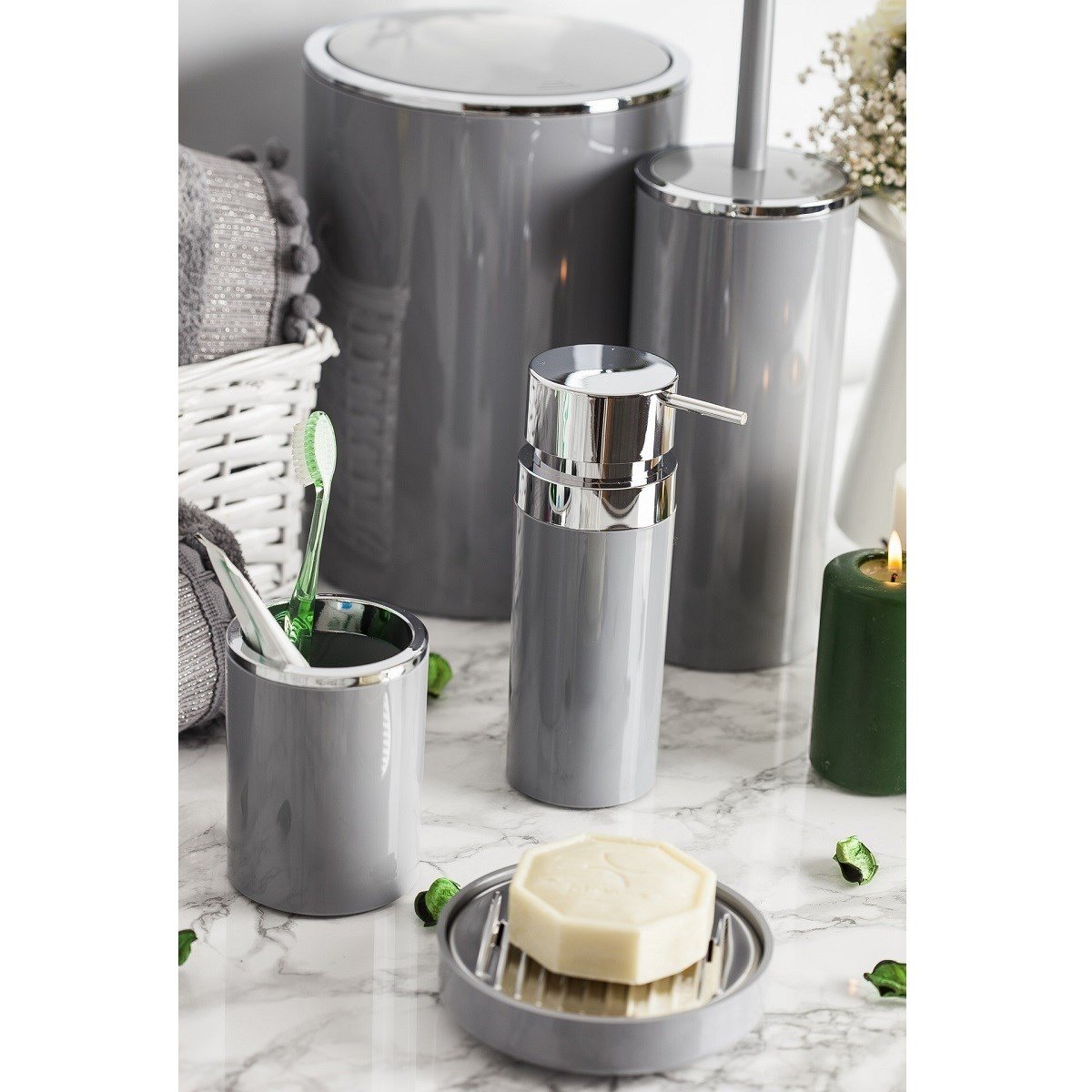 Primanova Lenox Tuvalet Fırçası GriTuvalet FırçalarıAnsan