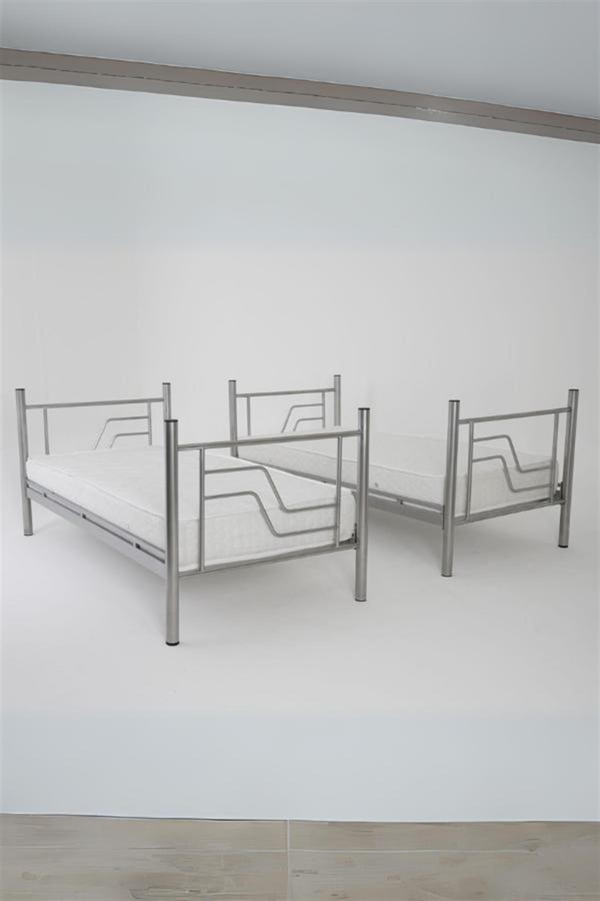 Personel Ranzası 90x190 Solid Gri RenkliPersonel Ranzası Bodrum Hijyen