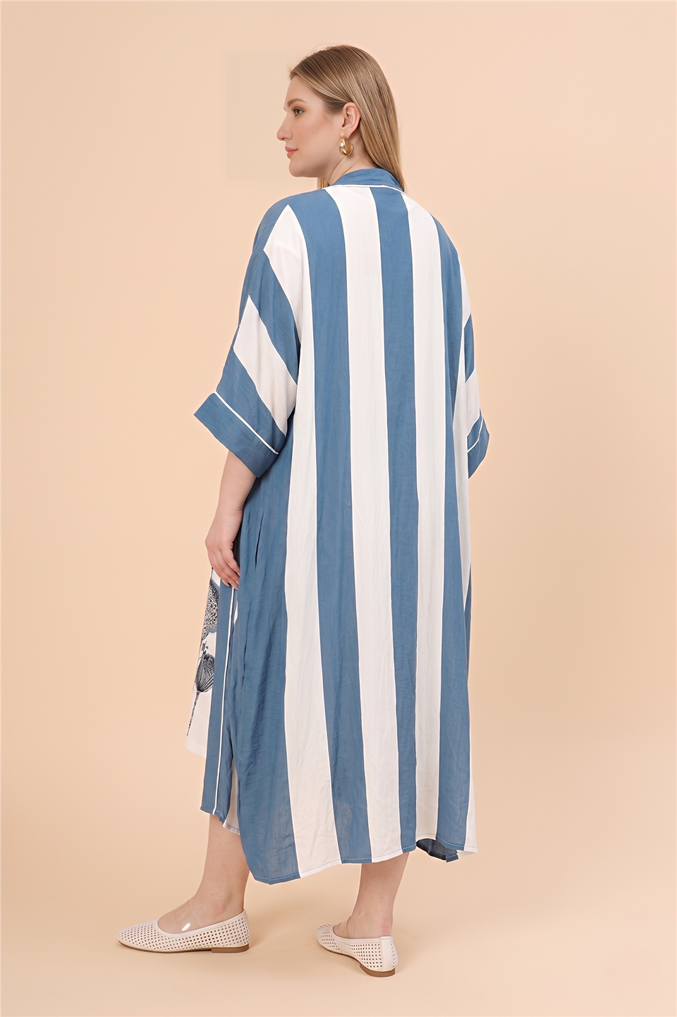 20095 VİSKON ELBİSE VE KAFTAN TAKIM