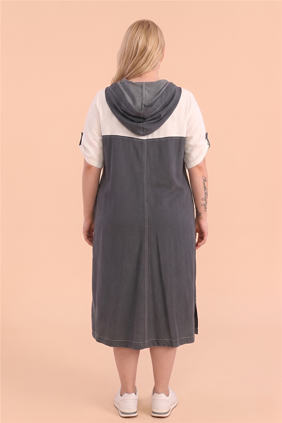 21103 TENCEL JEAN KETEN ELBİSE