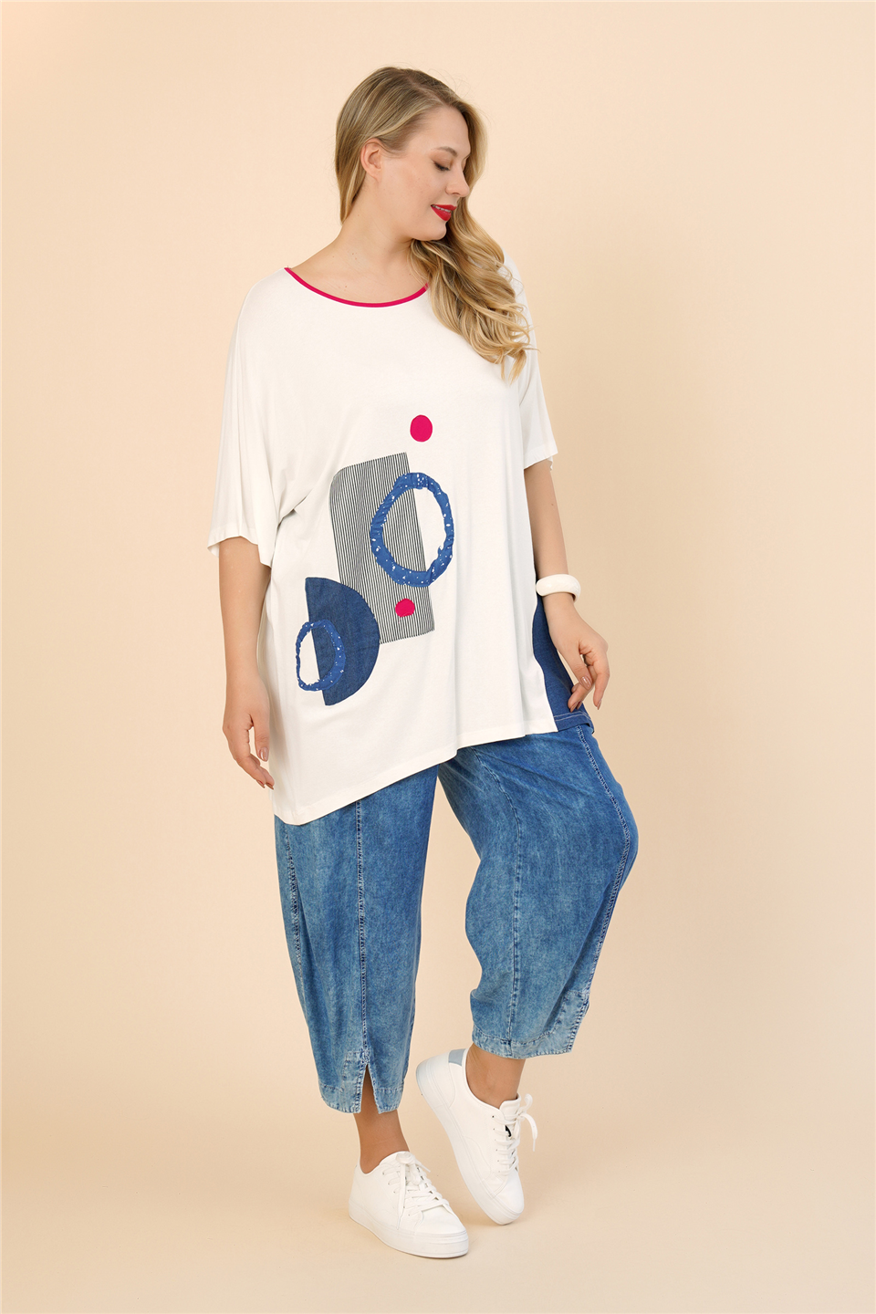 22091 TENCEL GARNİLİ VİSKON TUNİK