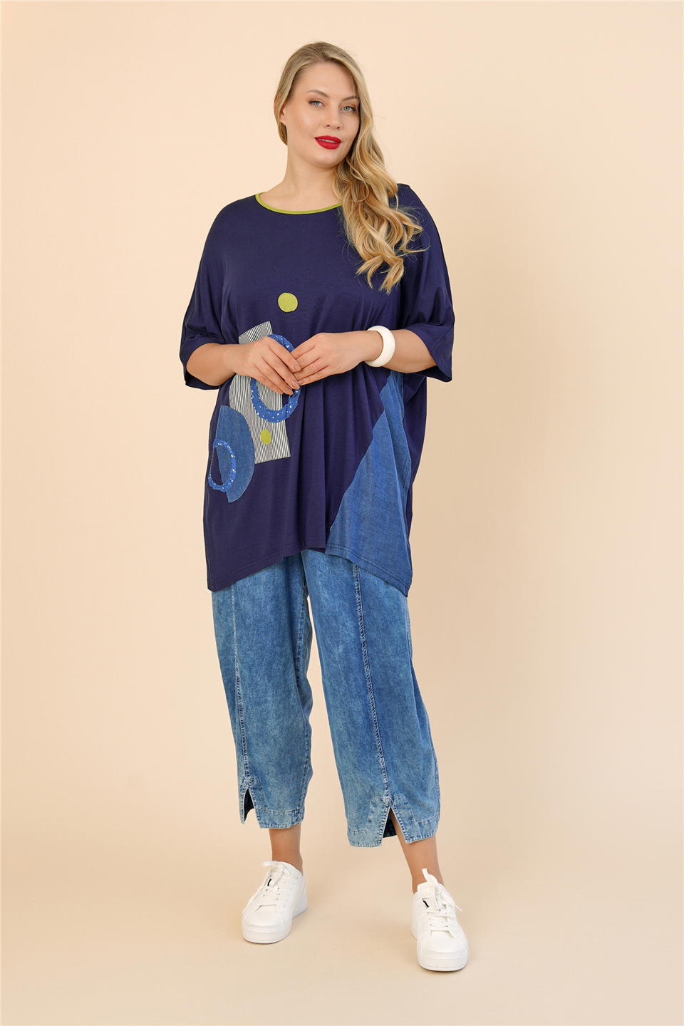 22091 TENCEL GARNİLİ VİSKON TUNİK