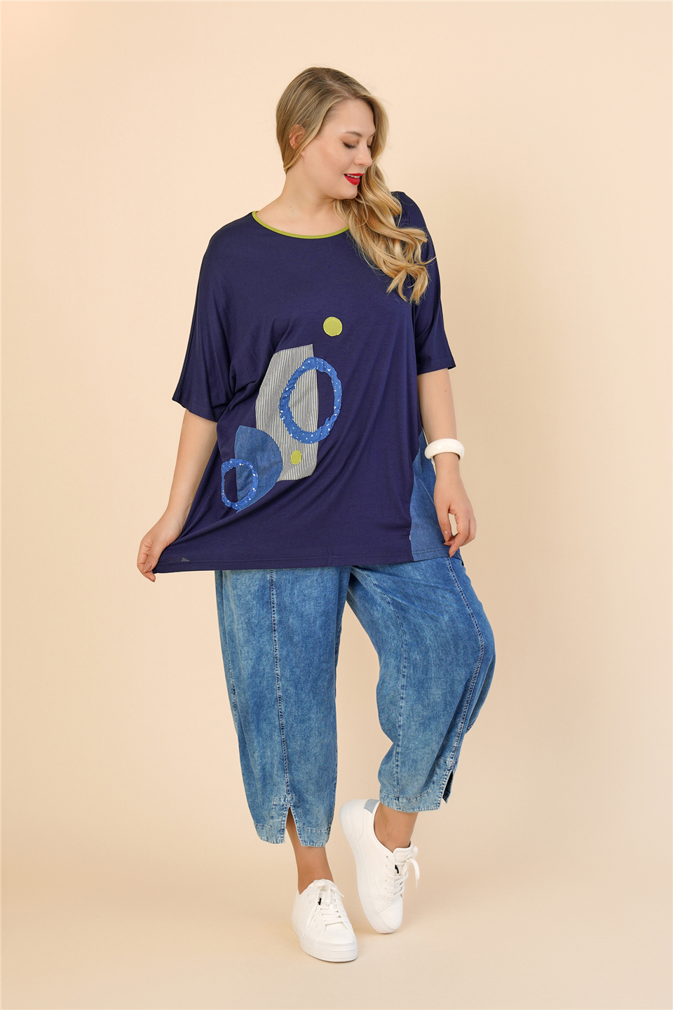 22091 TENCEL GARNİLİ VİSKON TUNİK