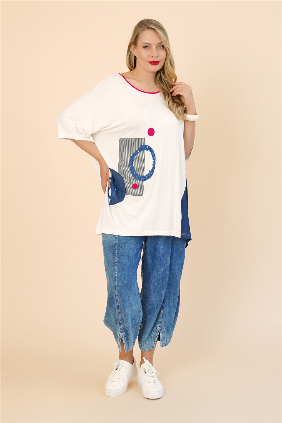 22091 TENCEL GARNİLİ VİSKON TUNİK