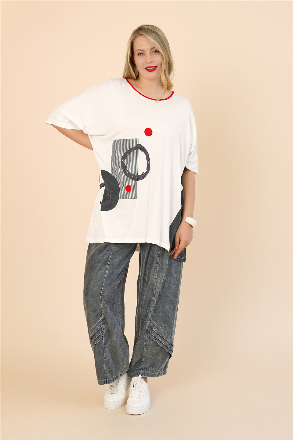 22091 TENCEL GARNİLİ VİSKON TUNİK