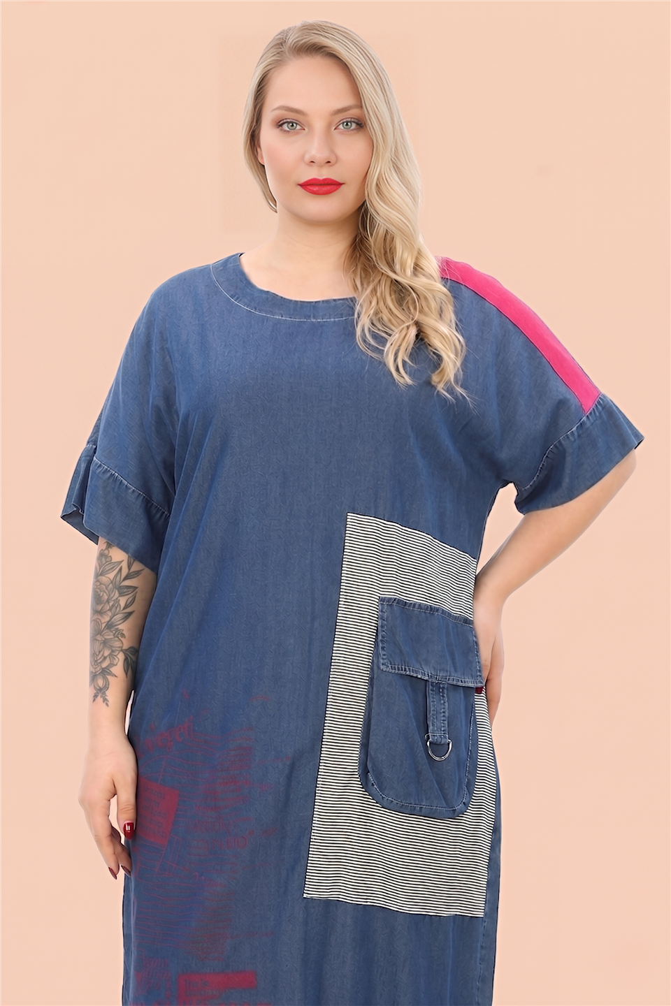 22100 TENCEL ELBİSE