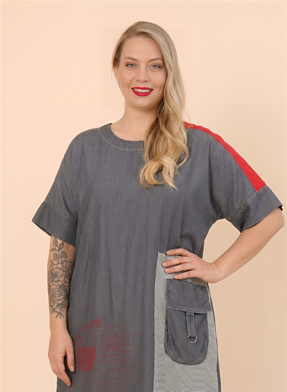 22100 TENCEL ELBİSE