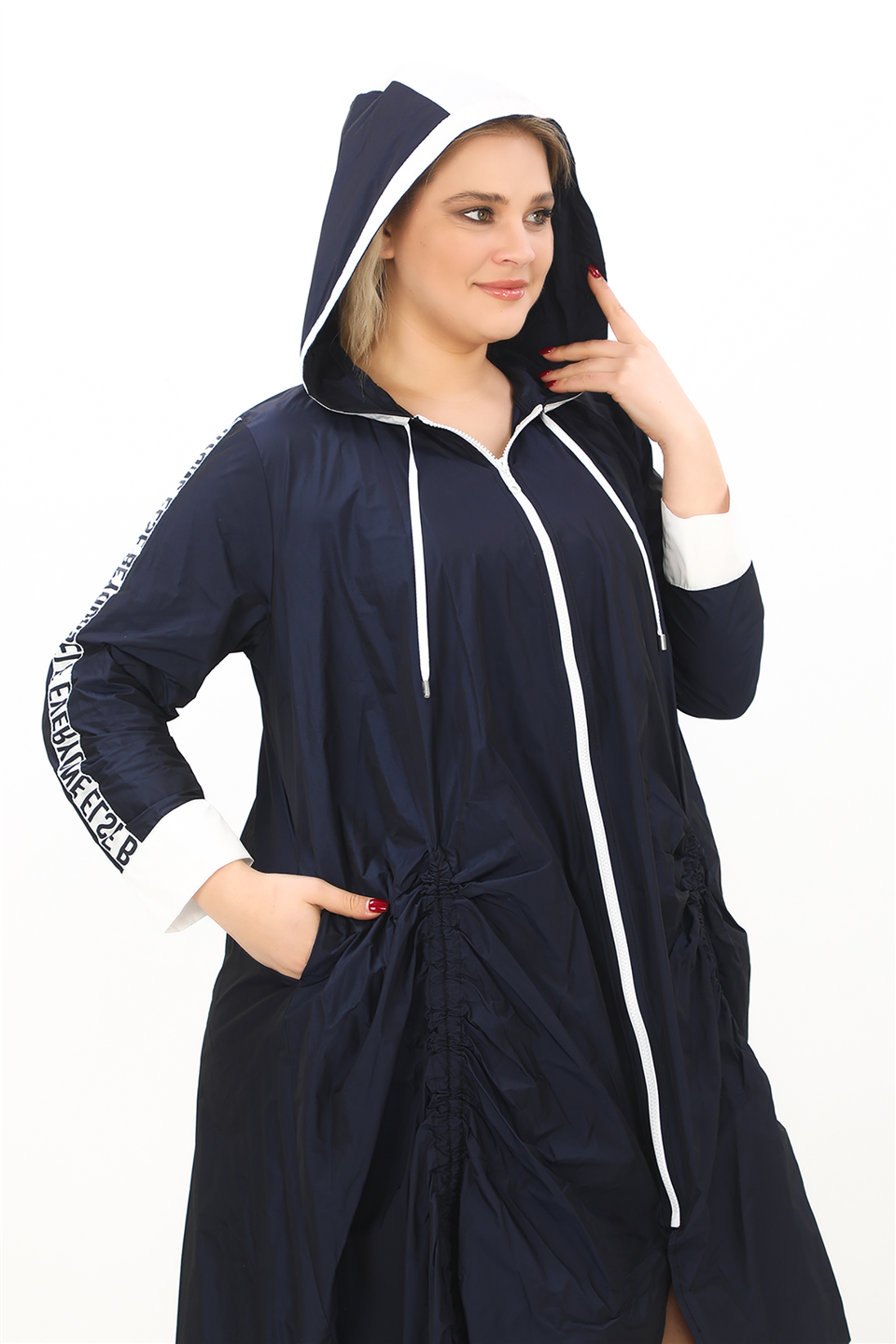 22341 ŞERİT DETAYLI YAĞMURLUK