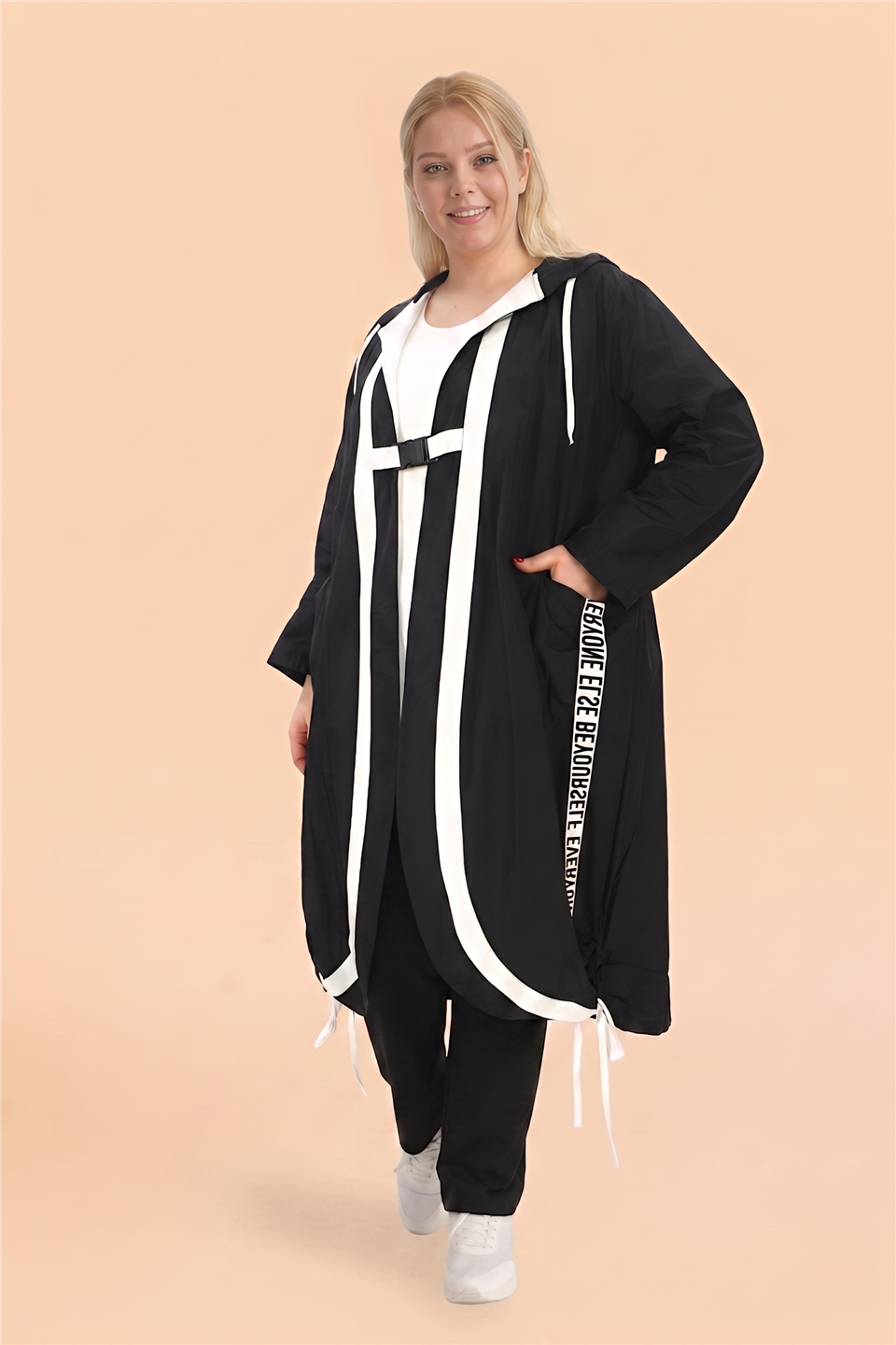22367 ŞERİT DETAYLI YAĞMURLUK