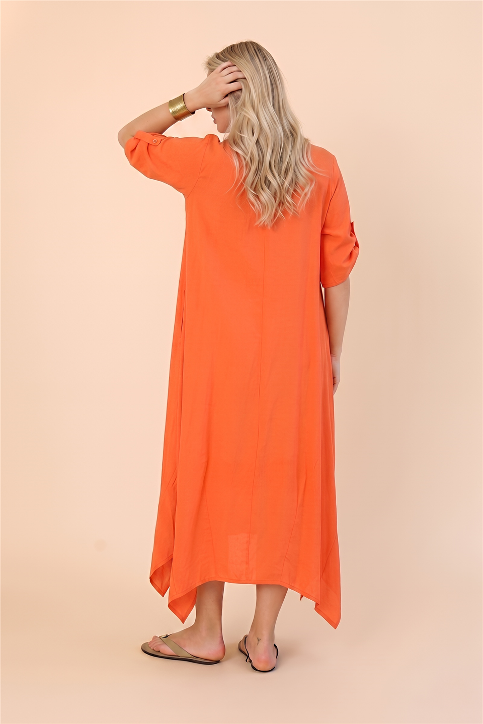 23264 KOLU BANTLI ELBİSE