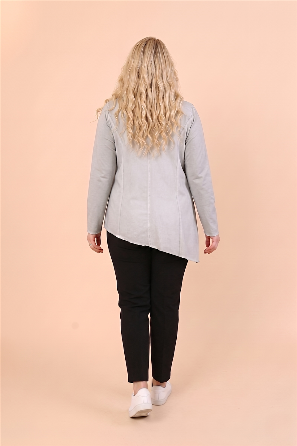 24030 POPLİN ÖRME GARNİLİ FERMUARLI CEKET