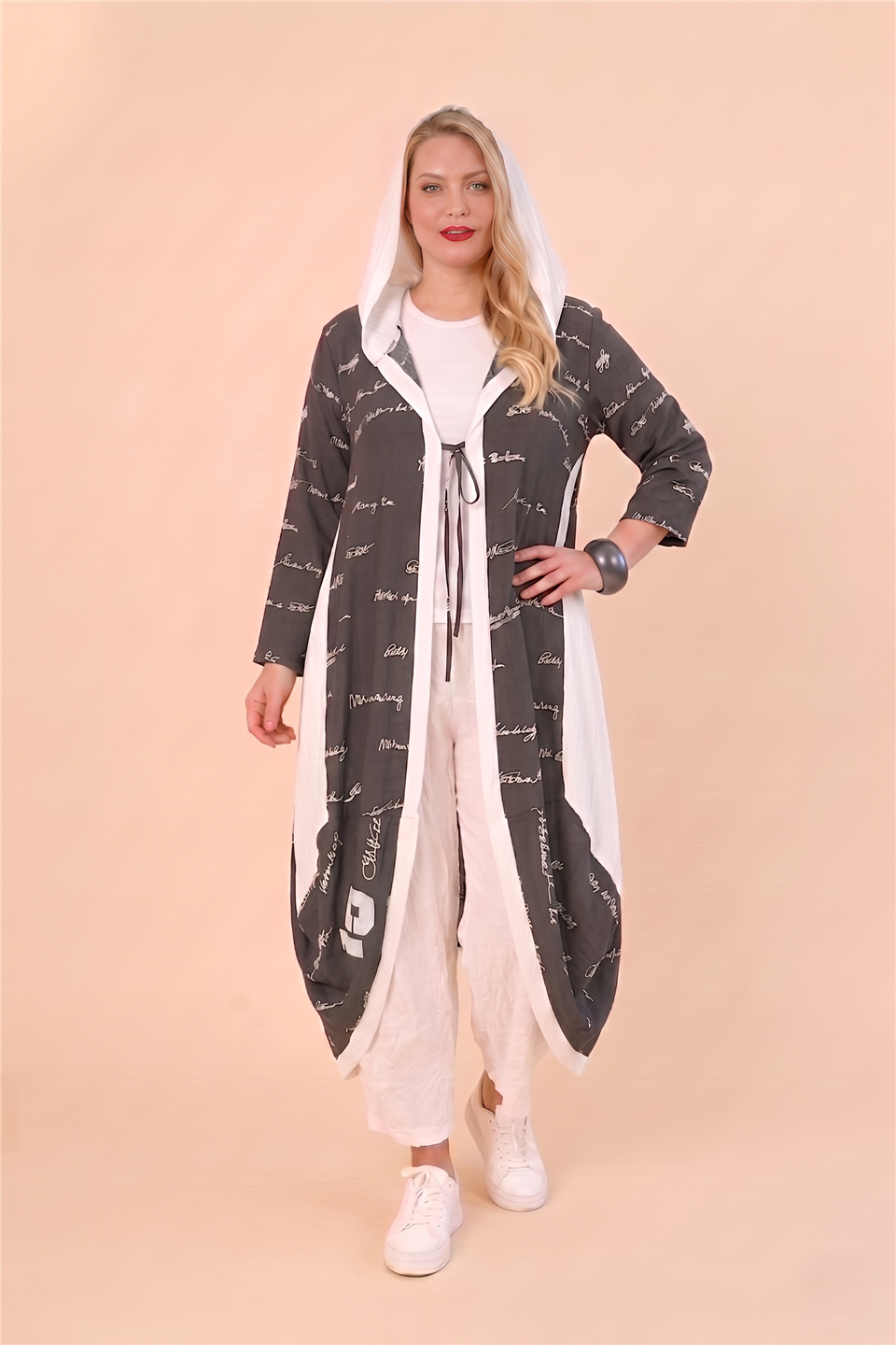 24054 VİSKON BASKILI KAP CEKET