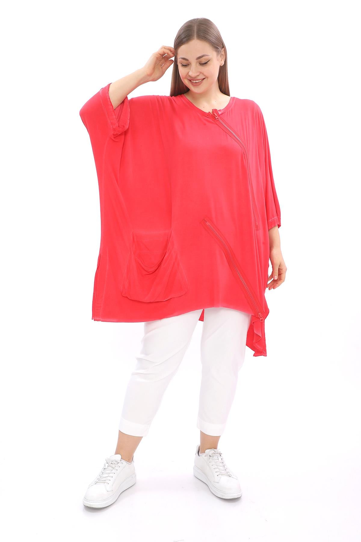 24123 KIRMIZI TUNIK