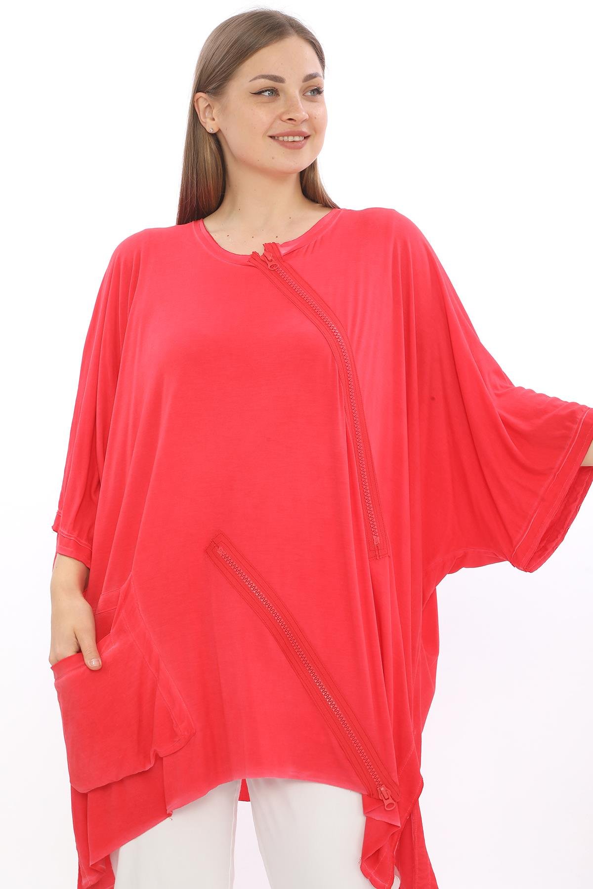 24123 KIRMIZI TUNIK