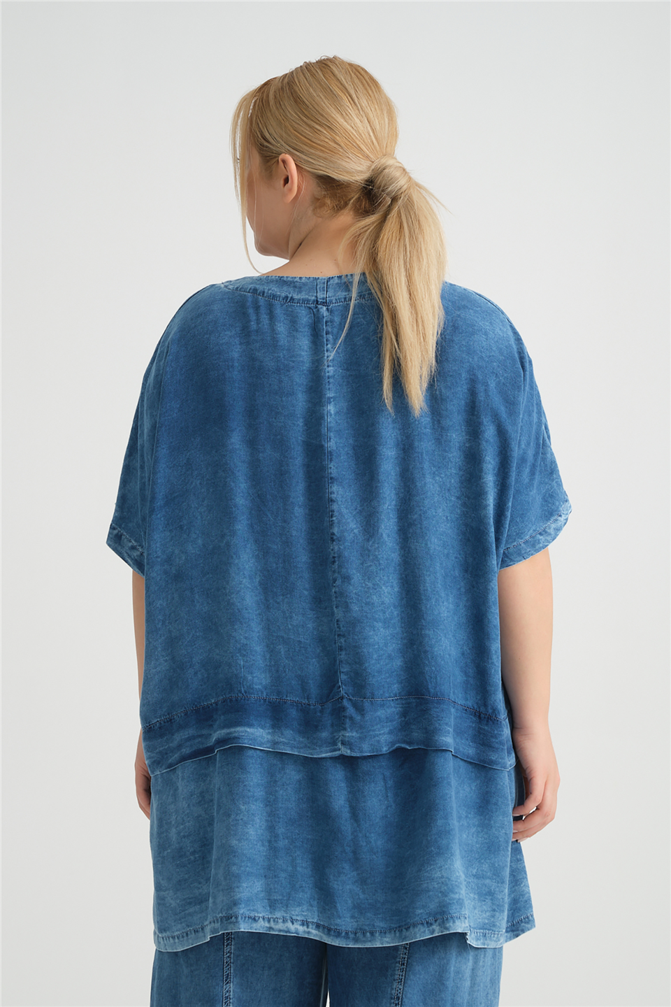 24254 % 100 TENCEL JEAN TUNİK