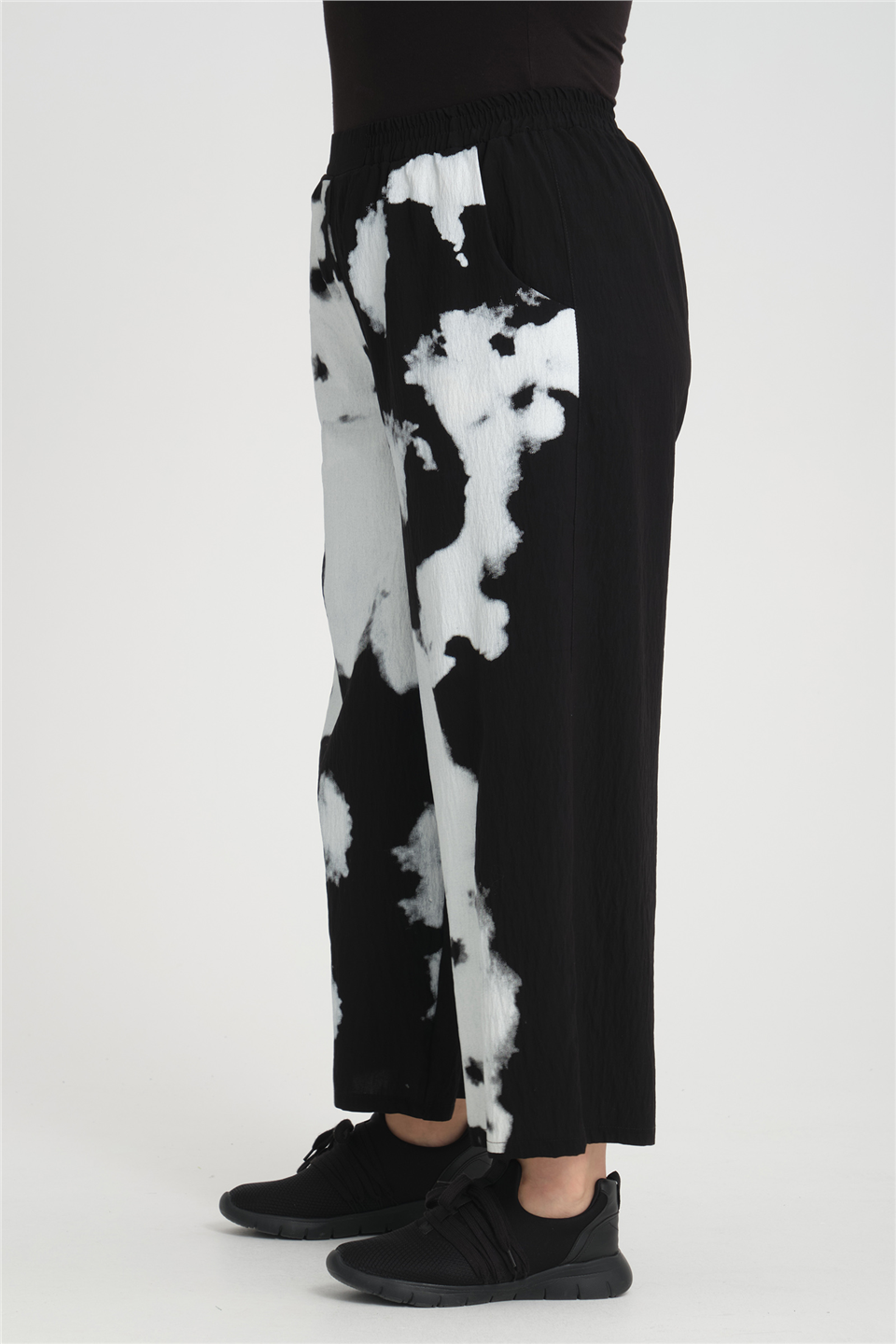 24314 VİSKON BASKILI PANTOLON