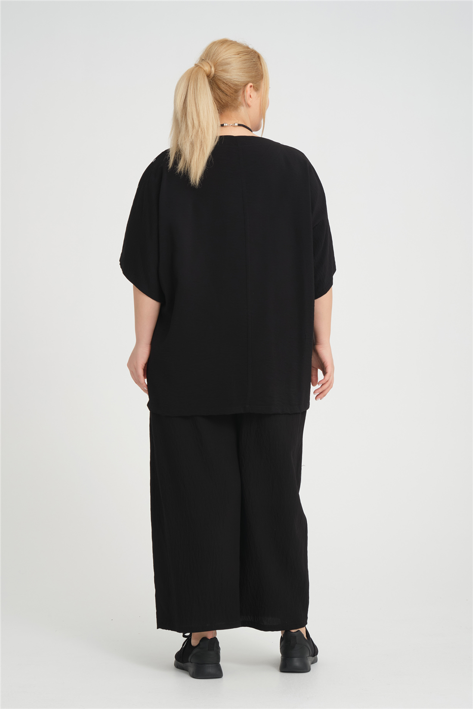 24315 VİSKON YAZI BASKILI TUNIK 
