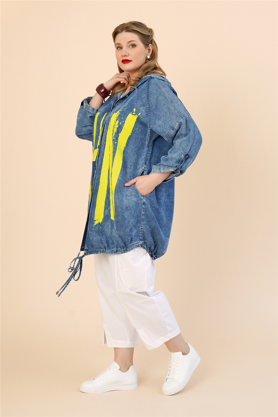 25159 % 100 TENCEL JEAN BASKILI CEKET
