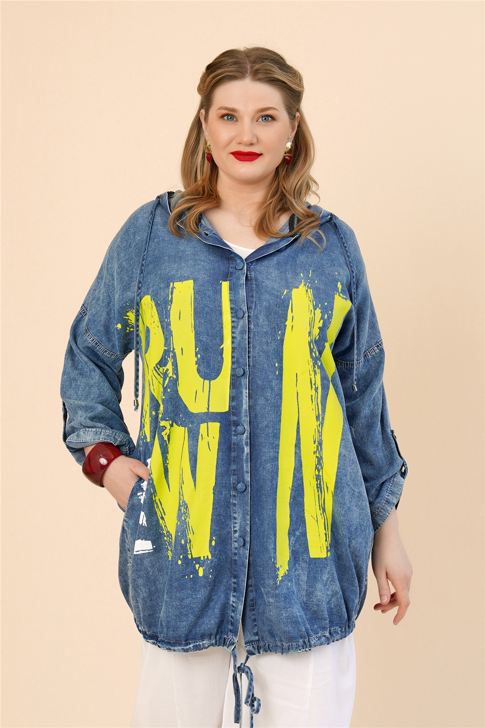25159 % 100 TENCEL JEAN BASKILI CEKET