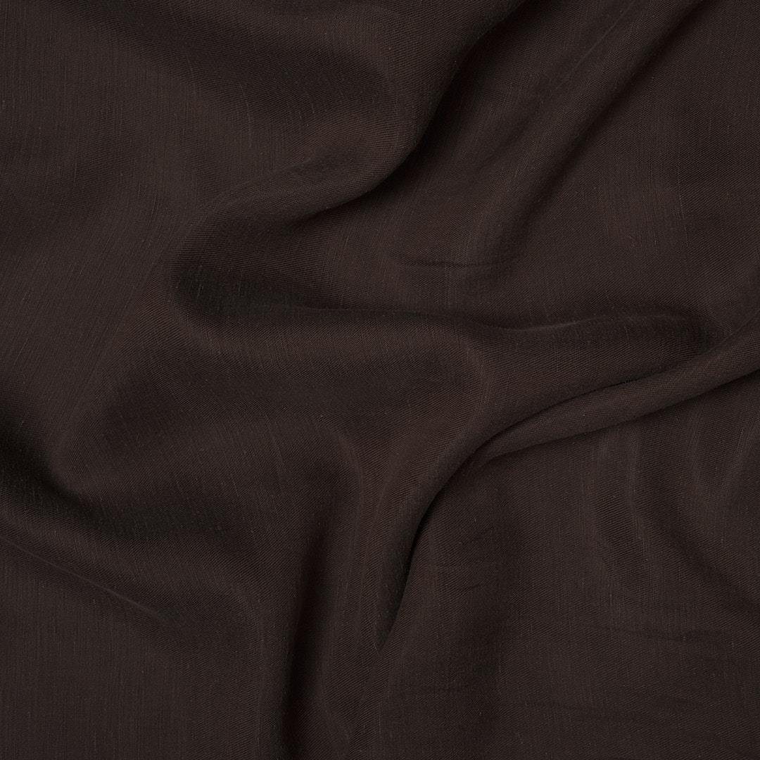 %100 Doğal Fancy Keten Kumaş Kahverengi 05