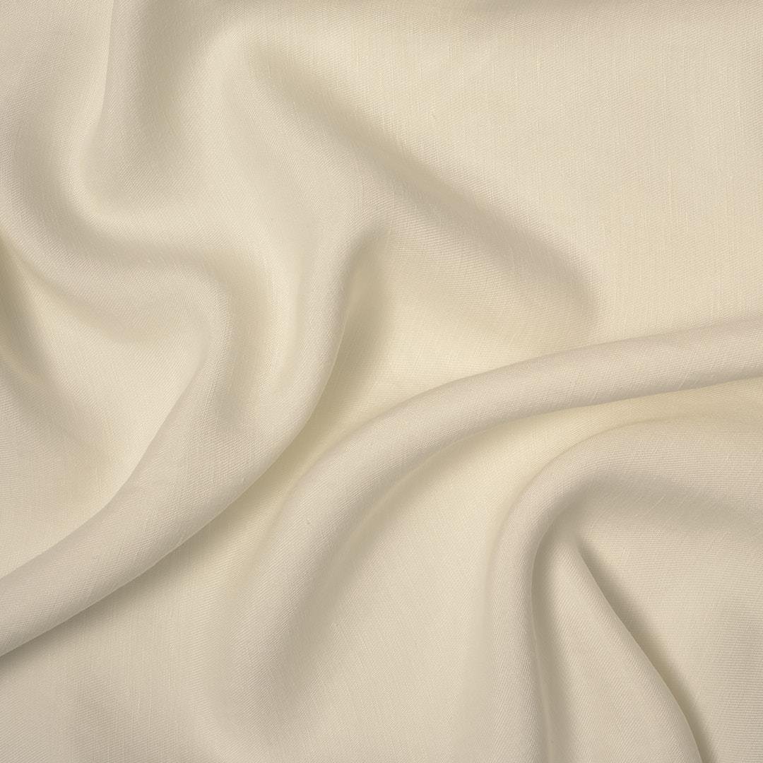%100 Doğal Fancy Keten Kumaş Krem 03