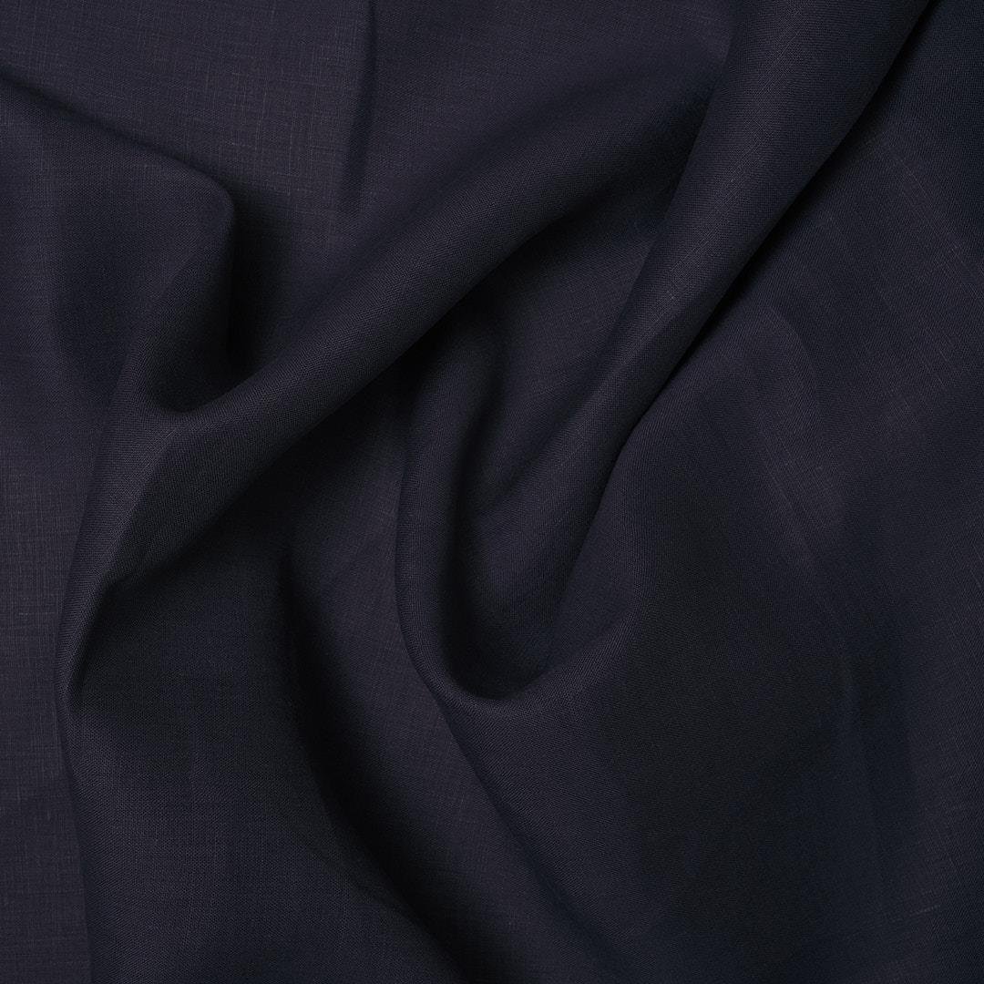 %100 Keten Kumaş Lacivert 205