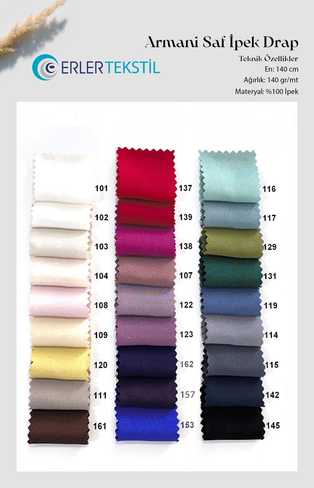 Armani Saf İpek Drap (27 Renk)