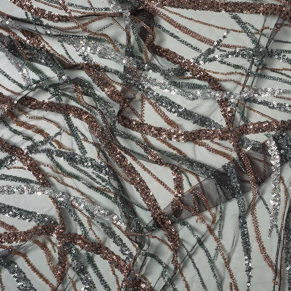 Boncuk İşleme Sarmaşık Kumaş 289