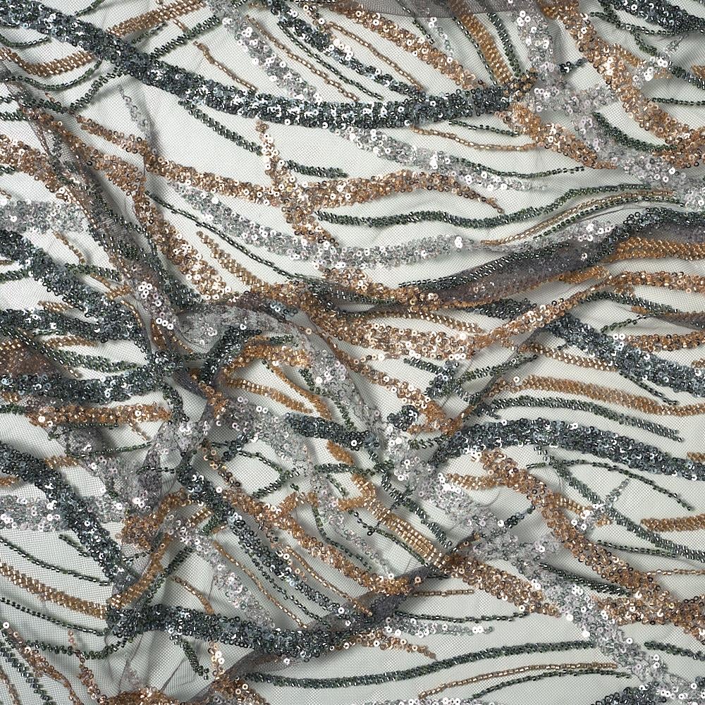 Boncuk İşleme Sarmaşık Kumaş 289