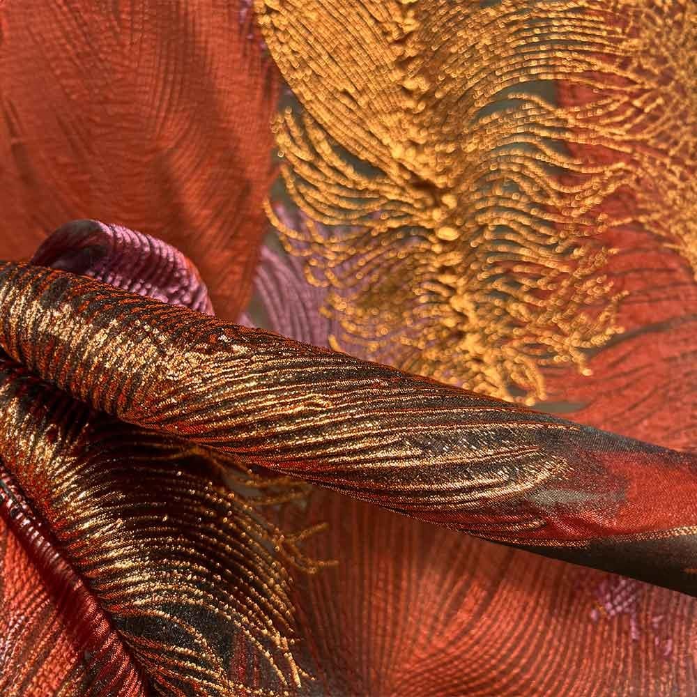 Brokar Organze Kumaş 158.23-03 Taba Bakır