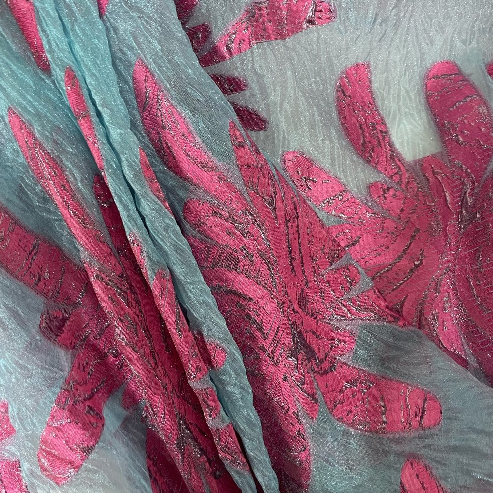 Brokar Organze Kumaş Fuşya 50024 01