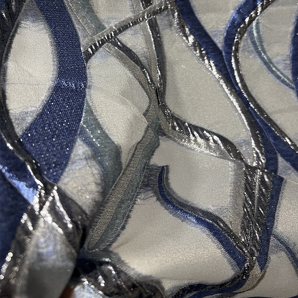 Brokar Organze Kumaş Mavi 220 GDJR