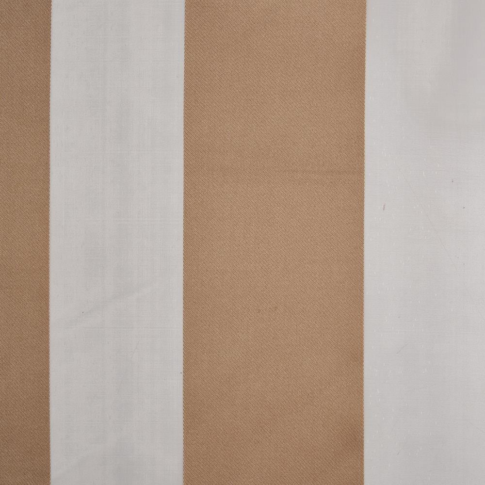 Çizgili Organze Beyaz Bej 07