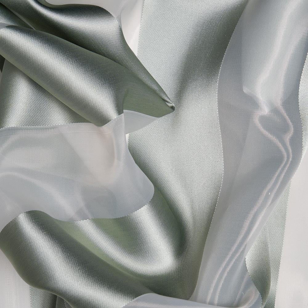 Çizgili Organze Beyaz Yeşil 06