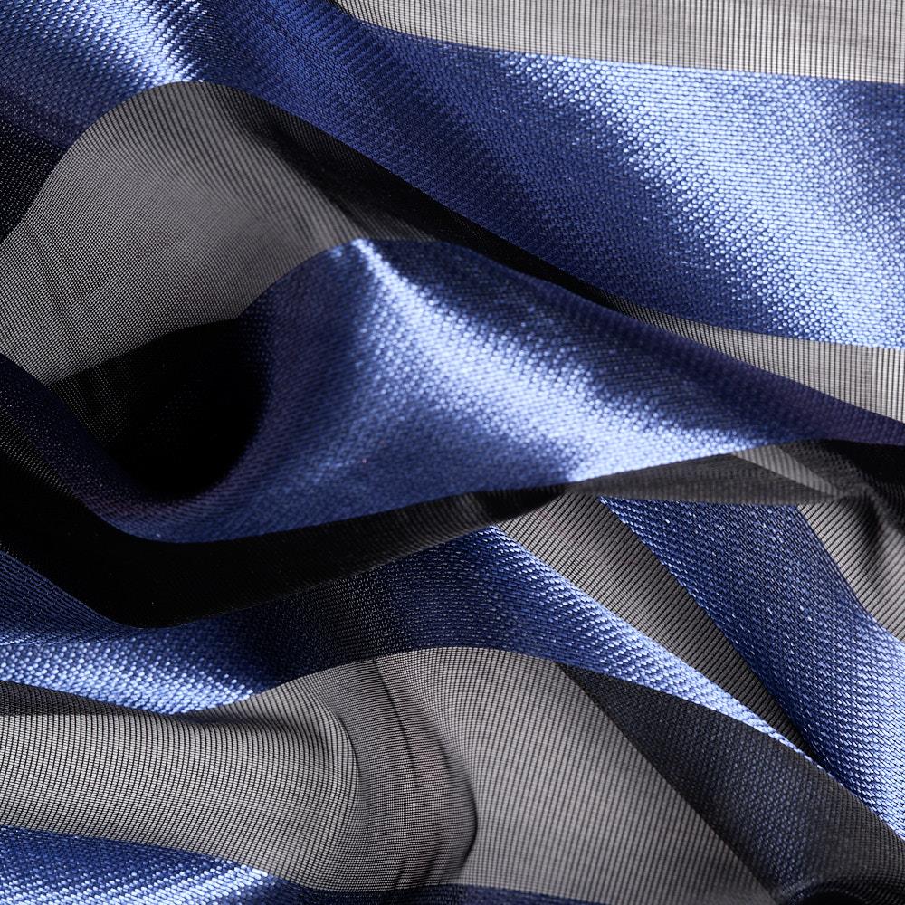 Çizgili Organze Siyah Parlement 06