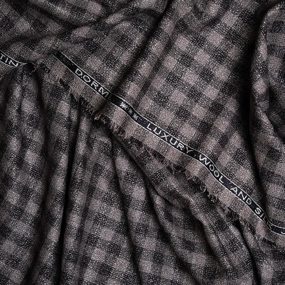 Dormeuil Dorsilk Ceketlik Gri Antrasit Ekose 17