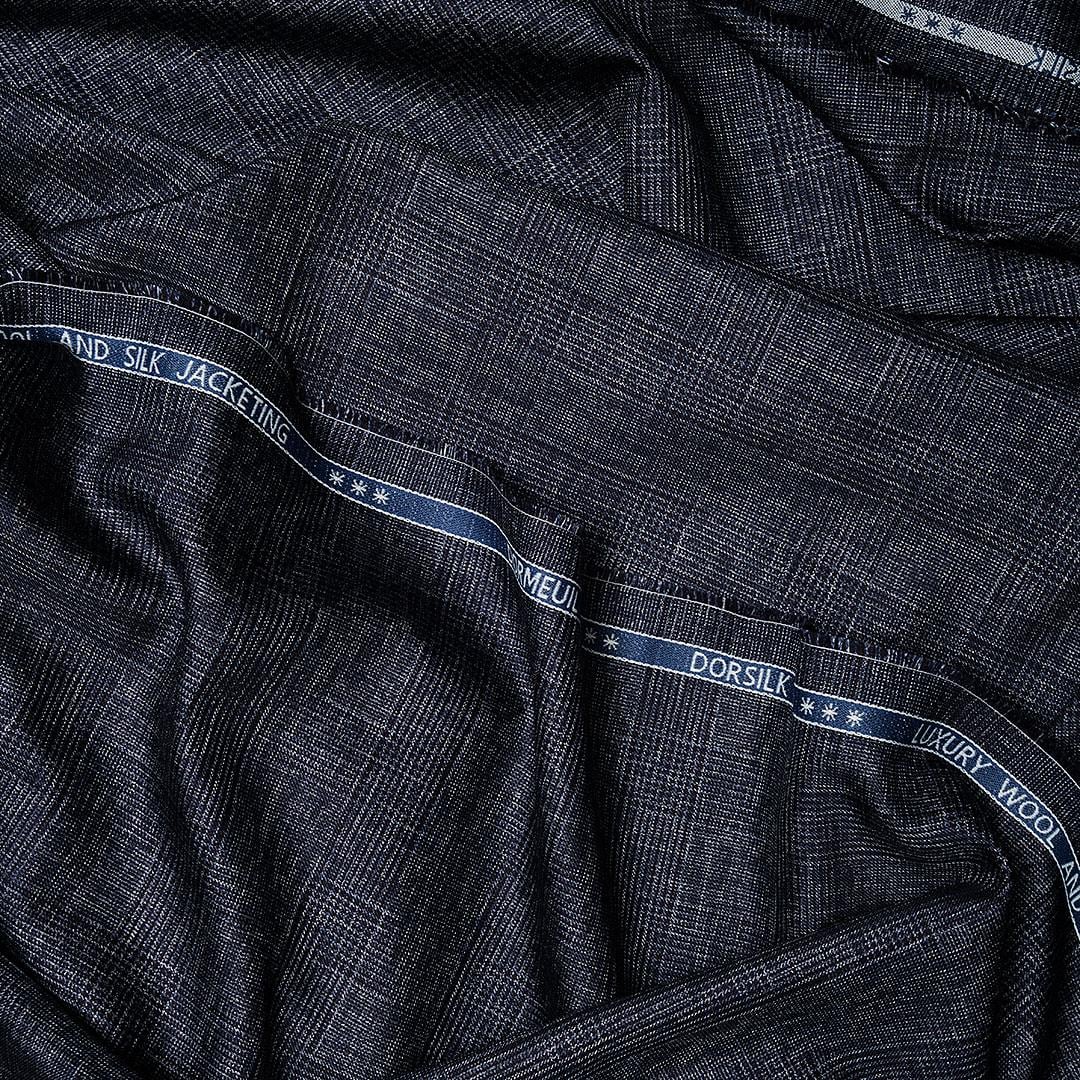 Dormeuil Dorsilk Ceketlik Lacivert Gri Ekose 10