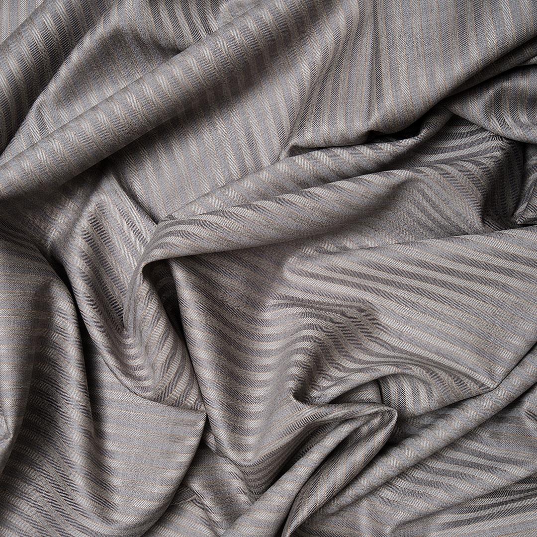 Dormeuil Kumaş Gri Bej Çizgi 75