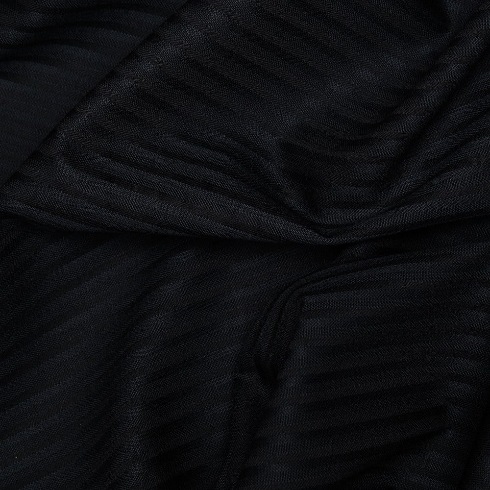 Dormeuil Kupon Siyah Zemin Petrol Mavisi Çizgili 44